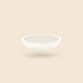 White ceramic bowl, side view