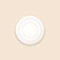 White porcelain side plate, top view